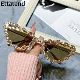 Sunglasses Luxury Design Cat Eye Sunglasses Women Fashion Vintage Brand Sun Glasses Metal Frame Driving Eyeglasses Uv400 Gafas De Sol Y240416