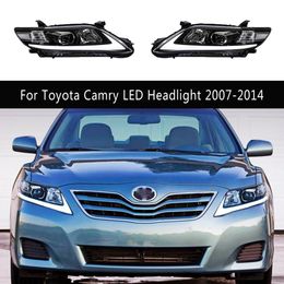 For Toyota Camry LED Headlight 07-14 Front Lamp Daytime Running Light Streamer Turn Signal Indicator High Beam Headlights Assembly