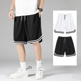 Sports Basketball Shorts Mens Casual Pants Capris Summer Ice Silk Horse Straight Running Middle 240402