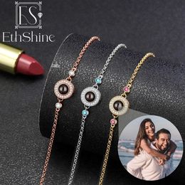 Custom Po Projection Bracelet Handmade Jewelry friend Gifts for Mom Lover Girlfriend Valentines Day Gift 240416