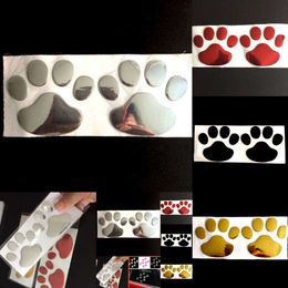 2024 2024 Car Stickers Cat Paw Print Sticker On Car 3D Carbon Fiber Vinyl Motorcycles Decoration Auto Styling Stickers Decals 11.Cm*6Cm