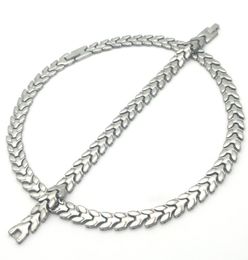 Fashion Jewelry Set New Design Stainless Steel Silver Colour Wheat spike Choker Necklace Bracelets Jewelry Sets La MaxZa3165969