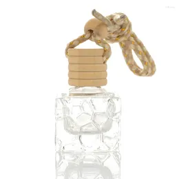 Storage Bottles 100Pcs 10ml Car Pendant Perfume Empty Bottle Indoor Essential Oil Fragrance Vials Square Thick Clear Glass