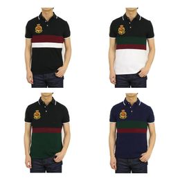 Embroidery Men's Polos Short sleeve poloshirt men tshirt Custom Fit S-6XL dropship