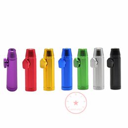 Colourful Nose Smoking Aluminium Alloy Pipes Portable Herb Tobacco Stash Case Innovative Detachable Universe Pocket Snuff Snorter Sniffer Cigarette Holder DHL