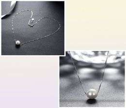 Whole Real 925 Sterling Silver Pearl Pendant Necklace Women Fashion Party Jewelry Christmas Gift 24018805851209
