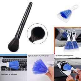 2024 Portable Angel Car Cleaning Brush Crevice Brush Computer Keyboard Brushes Auto Vent Corner Dust Removal Car Cleaning Tools Set