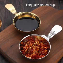 Spoons 304 Stainless Steel Korean Sauce Spoon Hangable Chopsticks Dipping Dish Seasoning Plate Barbecue Tableware