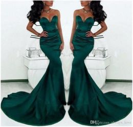 2019 Emerald Green Long Evening Dress Sexy Mermaid Women Pageant Wear Special Occasion Dress Party Gown2430456