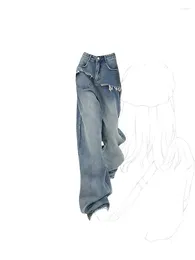 Women's Jeans Women Vintage Baggy 2000s Aesthetic Y2k High Waist Denim Pants Harajuku 90s Oversize Wide Leg Cowboy Trousers Punk Clothes