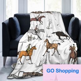 All-match Flannel Blanket Animal Horse Air Conditioning Blanket Concert Fans Support Gift Christmas