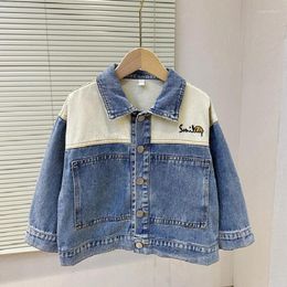 Jackets Fashion Baby Boy Girl Cotton Patchwork Denim Jacket Kid Outwear Infant Toddler Child Jean Coat Spring Autumn Clothes 1-8Y