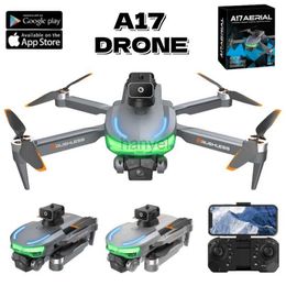 Drones A17 Mini Drone HD ESC Three Camera Brushless Obstacle Avoidance Aerial Photography Aircraft Remote Control Folding Drone 240416