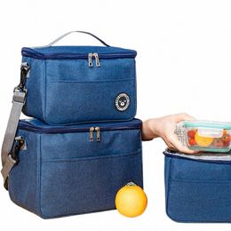 big Portable Lunch Bag Food Thermal Box For Work Durable Waterproof Cooler Bag With Shoulder Strap Organizer Insulated Case w00J#