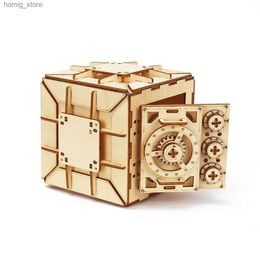 3D Puzzles 3d Wooden Code Jewelry Case Mechanical Puzzles Assembling Building Constructor Blocks Model Ring Necklace Password Safe Box DIY Y240415
