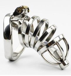 Free shipping,Stainless steel male device with penis plug silicone tube Metal belt cock cage BDSM sex products5061442