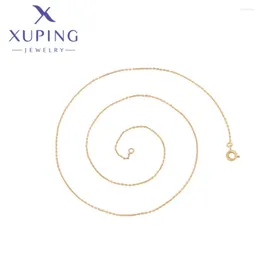 Pendant Necklaces Xuping Jewelry Fashion Style Circle Shaped Gold Color Classics Necklace For Women Schoolgirl Christmas Wish Gifts