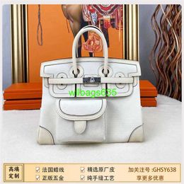 Cargo Totes Bk Cloth Handbag Wax Thread Full Hand Sewn Cargo Platinum Bag 25 New Canvas Patchwork Leather Pocket Bag Casual Commuting Versatil have logo HBCD4F