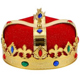 Fashion King Crown Hat Cosplay Prop Adult Children Show Party Hat King Prince Crown Decoration Party Supplies New Arrive8937822