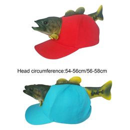 Novelty Baseball Hat Fishing Fisherman Gift Sun Protection Cartoon Trendy Performance Baseball Hat Animal Hat Fish Hat 240408