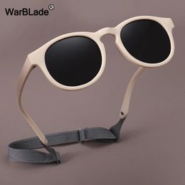 WarBlade Small Round Polarized Kids Sunglasses Silicone Flexible Safety Children Glasses 0-3 Years Boys Girls Baby Eyewear UV400 240416