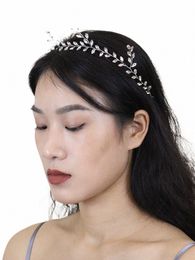 chic Sier Opal Headbands Simple Rhinestes Hairbands Handmade Women Hair Pieces Wedding Hair Accories Bridal Hair Vine x9H2#