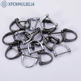 Keychains 1/3/5pcs Horseshoe Clasp Metal Car Key Ring Anti-Lost Zinc Alloy D-Type Buckle Hardware Accessories Simple Practical Gift