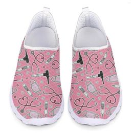 Casual Shoes Cartoon Outfit Pattern Mesh Loafers Women Slip On Sneakers Ladies Summer Sport Jogging Woman Flats
