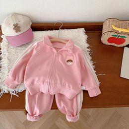 Clothing Sets Girls Coat Pants Kids Suits 2PCS/Set Cotton 2024 Letters Spring Autumn Tracksuit Sport Children