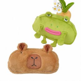 cute Plush Frog Bear Lipstick Small Cosmetic Earphe Storage Bag Purse Women Kawaii Pencil Case Makeup Handbags Pouch Pen Bags 39tt#