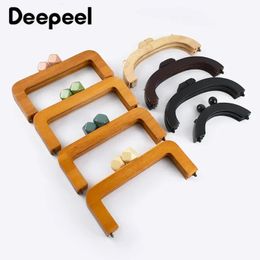 1Pc 14/20/30cm Bag Wood Handle Wooden Bags Closure Kiss Clasp Purse Frames Lock Buckles Handles DIY Sewing Brackets Accessories 240401