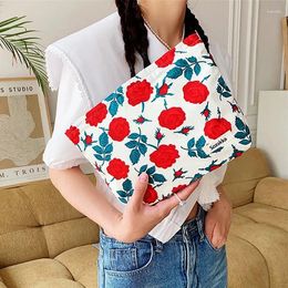 Cosmetic Bags Fashion Sweet Floral Clutch Bag Makeup Large Capacity Toiletries Skincare Products Storage Travel Organizer