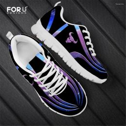 Casual Shoes FORUDESIGNS Drop Ship 1pcs Galaxy Zodiac Taurus Design Brand Women's Sneakers Flats Lace Up Air Mesh Ladies Walk