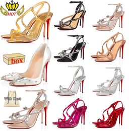 With Box red bottoms heels shoes Women designer heels slingback heels Peep toes Sandals Pointy Lady Sexy Pointed Toe loafers So Kate Brand stiletto high heels shoes