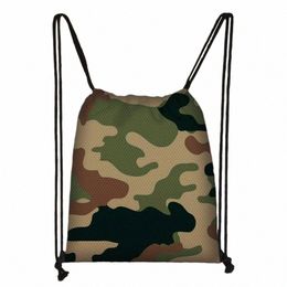 polyester Pocket Camoue Wind Thickened Shoulder Pocket Travel Outdoor Drawstring Bag Custom Logo Worek Plecak Sznurek Bags w5P5#
