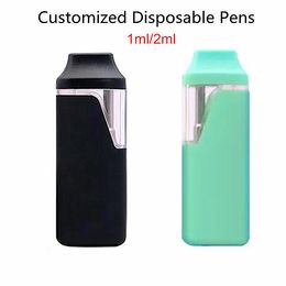 OEM Logo Customized 1ml 2ml Disposable Vape Pen Empty Rechargeable 280mah Battery E-lectronic Vape Starter Kits for Thick Oil Vaporizer Ceramic Coils