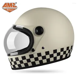 Motorcycle Helmets Helmet Retro Cruise Full Fibreglass Men Women Winter Electric Scooter Hat Casco Moto