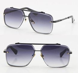 Selling Men Limit ed edition six metal vintage fashion sunglasses style square frameless UV 400 lens male and female Black or Gold3688062