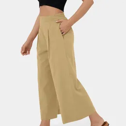 Women's Pants Spring Summer Fashion Women Elegant Office Trousers 2024 High Waist Wide Leg Zipper Casual Solid Pantalon Long