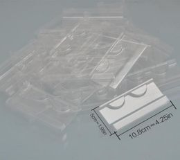 100pcspack whole plastic clear lash trays for eyelash packaging box faux cils 3d mink eyelashes tray holder insert for eyelas406265326405