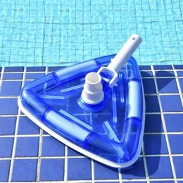 1pc Transparent Triangle Spa Swimming Pool Vacuum Cleaner Head Cleaning Brush Tool Outdoor Tubs Accessories Garden Supplies 240415