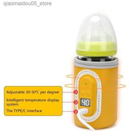 Bottle Warmers Sterilizers# USB baby bottle heater portable travel milk Q240417