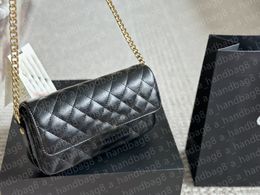 Designer bag classic flip shoulder bag crossbody leather square fat fashionable wallet gold chain shoulder bag luxurious women's handbag