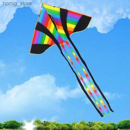 New Long Tail Rainbow Kite Outdoor Kite Childrens Flying Toy Kite Y240416