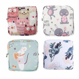 carto Cute Girl Cosmetic Bag Mini Sanitary Pads Lipstick Storage Makeup Bag Travel Toiletry Beauty Case Make Up Organiser Bag J7TM#