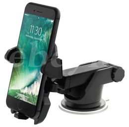 Retractable Car Mount Holder Easy One Touch Universal Holders Suction Cup Cradle Stand For iPhone 7S 6 6S Plus Samsung S8 S7 Edge7180929