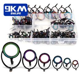 Fishing Rod Repair Kit Casting Spinning for Fishing Rod Guide Replacement Set Stainless Steel Rod Building Multicolor Kit 240407