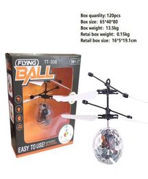 RC Drone Flying copter Ball Aircraft Helicopter Led Flashing Light Up Toys Induction Electric Toy sensor Kids Children Christmas6761077
