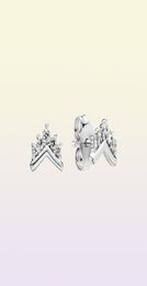 Tiara Wishbone Stud Earrings Authentic 925 Sterling Silver Studs Fits European Style Studs Jewellery Andy Jewel 298274CZ5346258