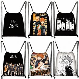 anime Haikyuu! Drawstring Bag Oya Oya Oya Haikyuu Backpack Hinata Shoyo Hinata Fly High Storage Travel Bags Girl Shoulder Bag s1ut#